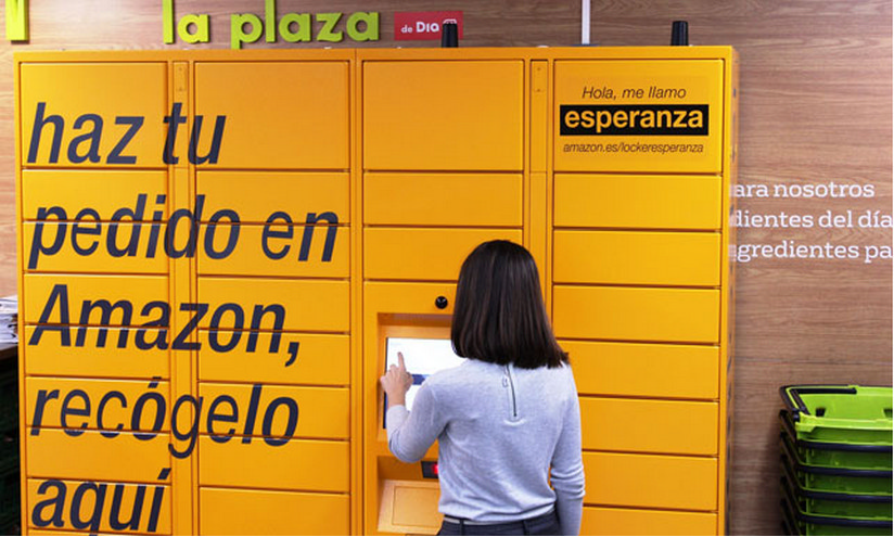 Grupo DIA avanza en su acuerdo de colaboración con Amazon Lockers e instala taquillas de recogida en las tiendas La Plaza de Dia