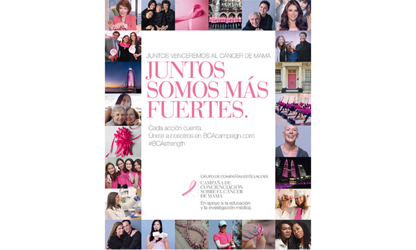 La campaña de concienciación de Estée Lauder sobre el cáncer de mama